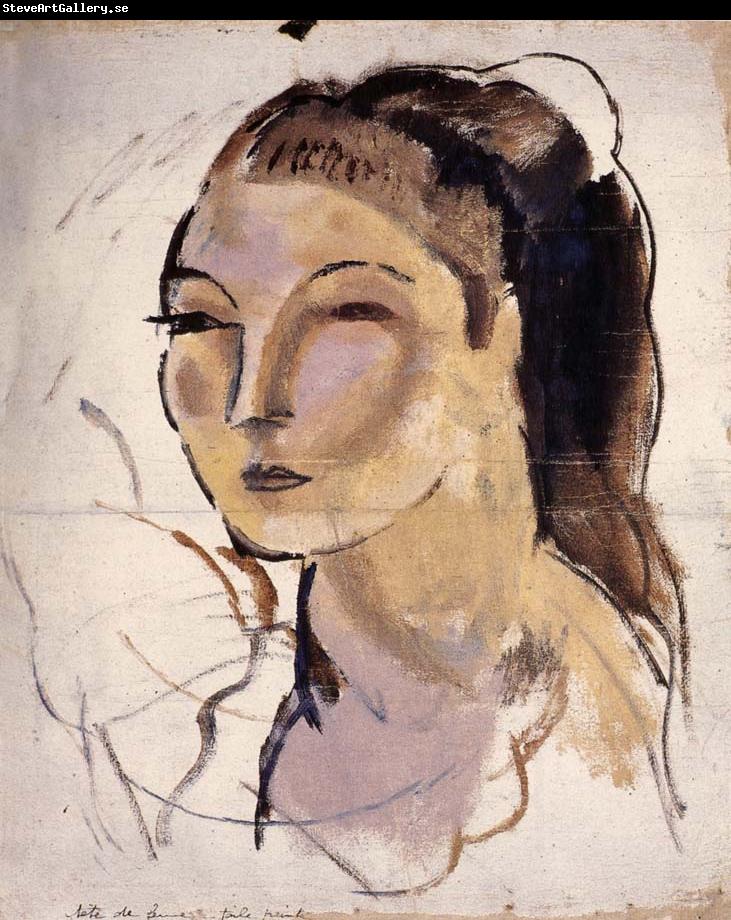 Jules Pascin Head portrait of woman